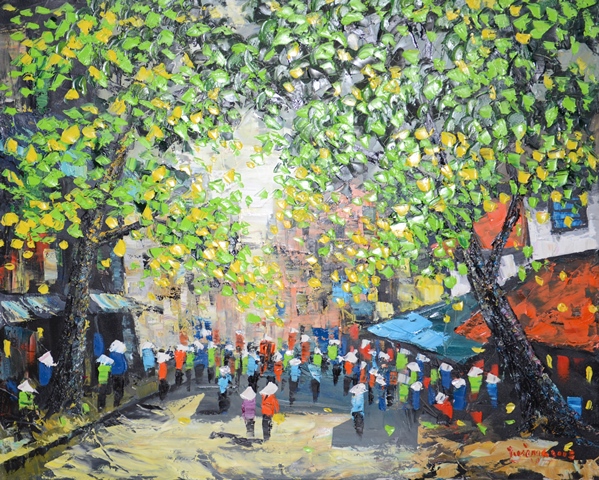 Tranh Sơn Dầu Phố Đông